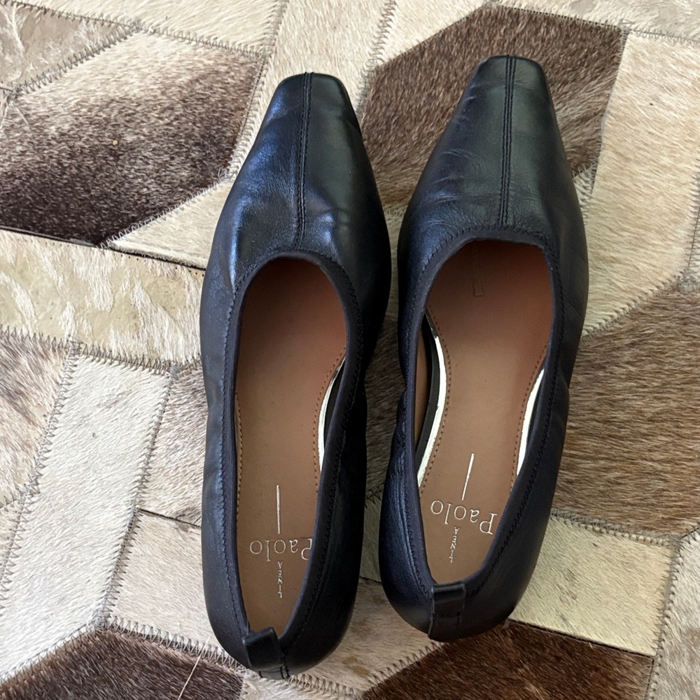 Paolo Elegant Black Leather Slippers